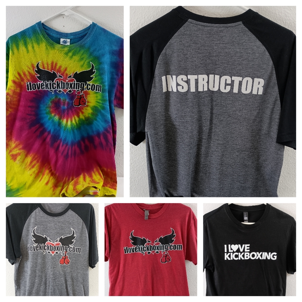 5 PC Lot ILoveKickBoxing Instructor T-Shirts Size SM/MD